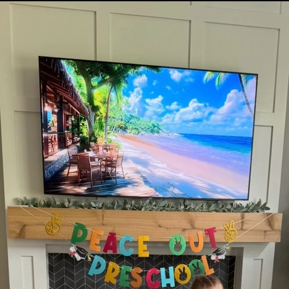 Peace Out Preschool Graduation Banner - Multicolor